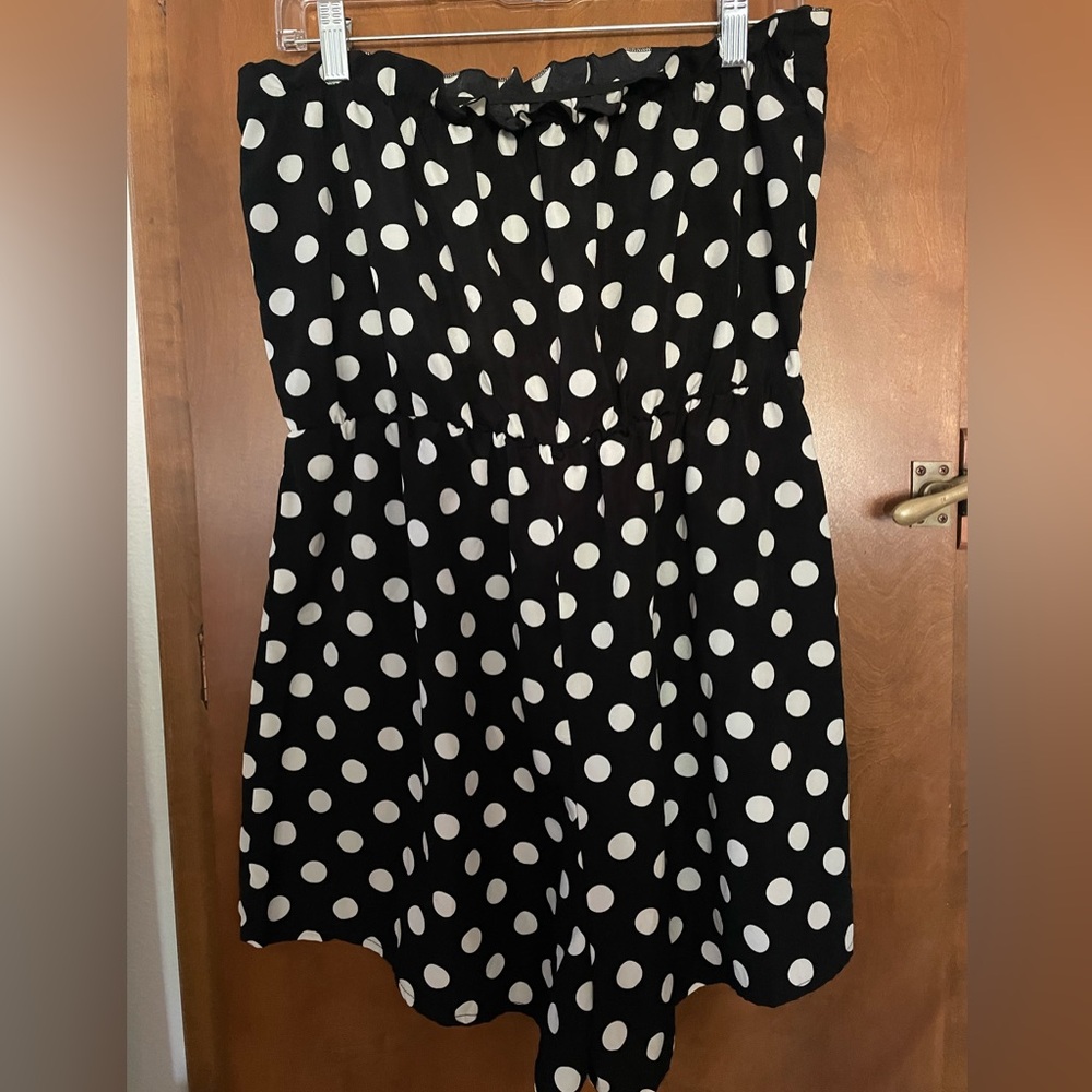 Strapless Polka Dot Romper